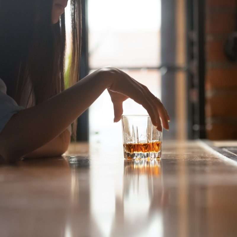 woman drinking alcohol