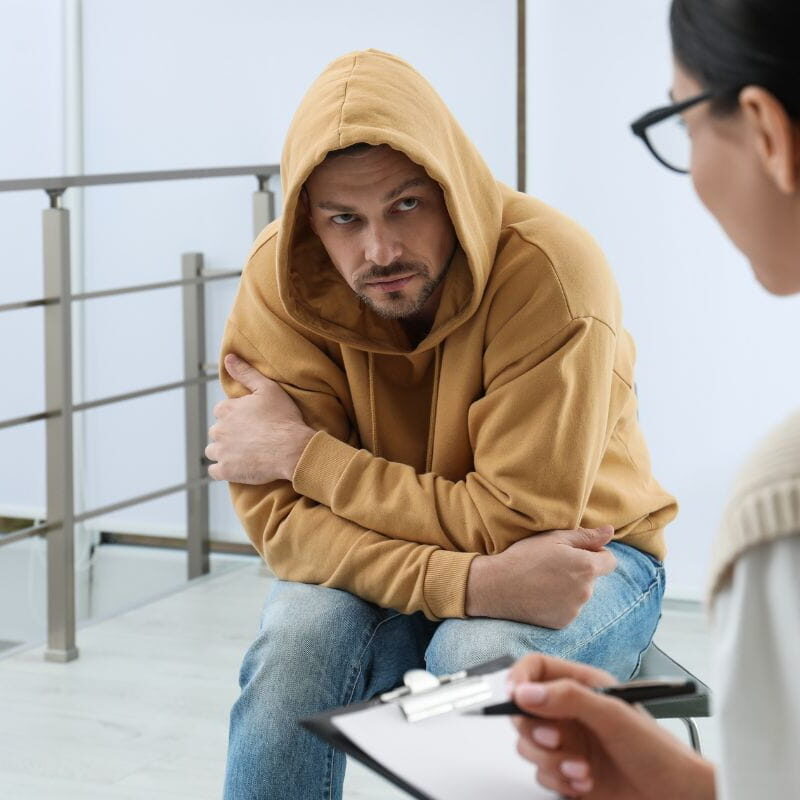 man going to rehab worries about his record