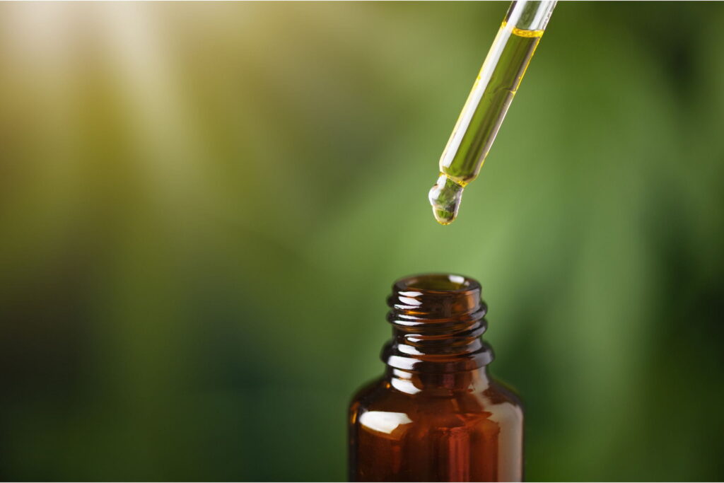 liquid CBD and dropper